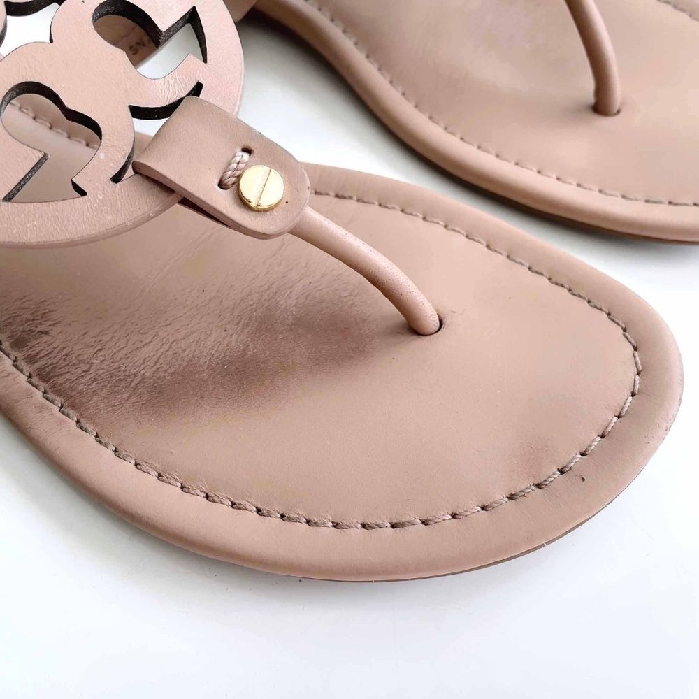 ⚡️SOLD⚡️ tory burch miller logo leather thong sandal - size 10 - Picture 5 of 7